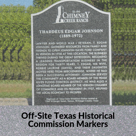 Off Site Texas Historical Markers